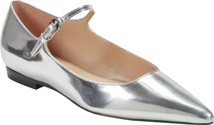 Silver Mirror Metallic Leather