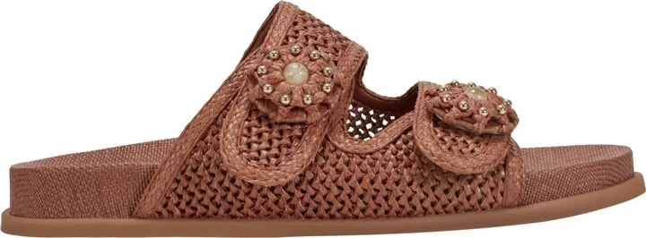 Marc Fisher Ltd Women's Valena Woven Double Strap Flat Sandals - Image 2