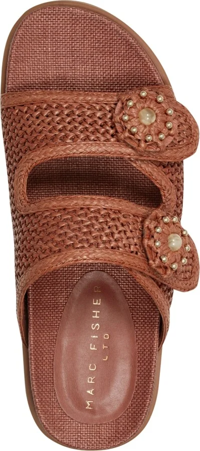 Marc Fisher Ltd Women's Valena Woven Double Strap Flat Sandals - Image 4