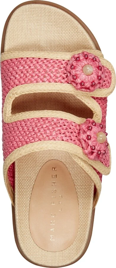 Marc Fisher Ltd Women's Valena Woven Double Strap Flat Sandals - Image 8