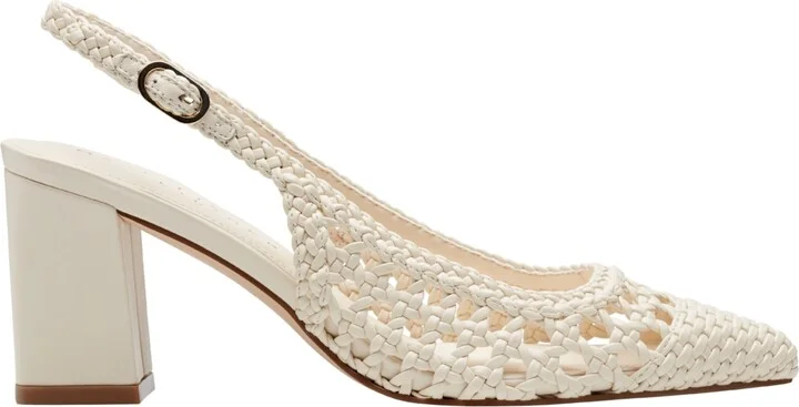 Marc Fisher Ltd Women's Zaiden Woven Block Heel Slingback Pumps - Image 2