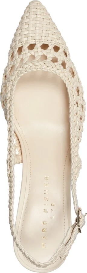 Marc Fisher Ltd Women's Zaiden Woven Block Heel Slingback Pumps - Image 4