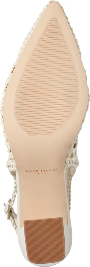 Marc Fisher Ltd Women's Zaiden Woven Block Heel Slingback Pumps - Image 5