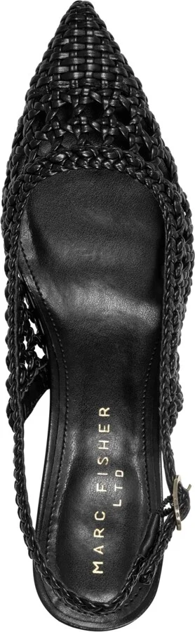 Marc Fisher Ltd Women's Zaiden Woven Block Heel Slingback Pumps - Image 8