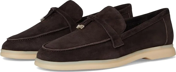 Marc Fisher LTD Yanelli Women's Flat Shoes Dark Brown Suede : 10 M