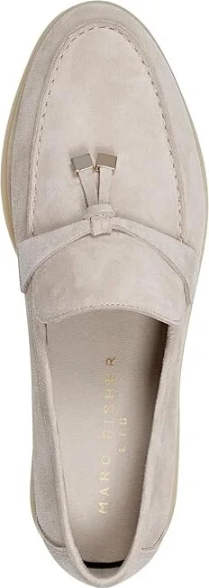 Marc Fisher LTD Yanelli Women's Flat Shoes Taupe Suede : 10 M - Image 2