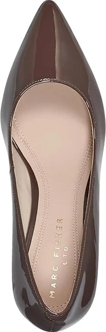 Marc Fisher LTD Zala High Women's Heels Dark Brown Patent Leather : 7.5 M, Leather/Synthetic - Image 2