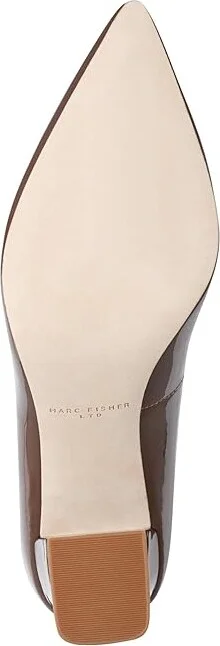 Marc Fisher LTD Zala High Women's Heels Dark Brown Patent Leather : 7.5 M, Leather/Synthetic - Image 3