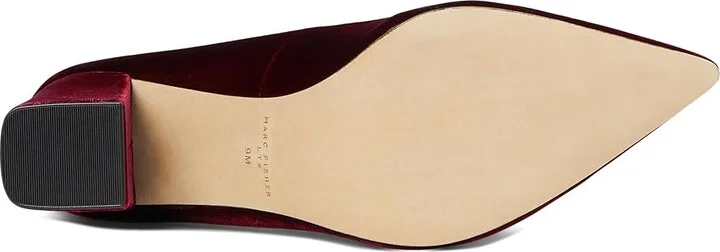Marc Fisher LTD Zala High Women's Heels Dark Red Velvet : 8.5 M, Leather/Synthetic - Image 3