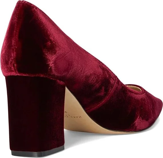 Marc Fisher LTD Zala High Women's Heels Dark Red Velvet : 8.5 M, Leather/Synthetic - Image 4