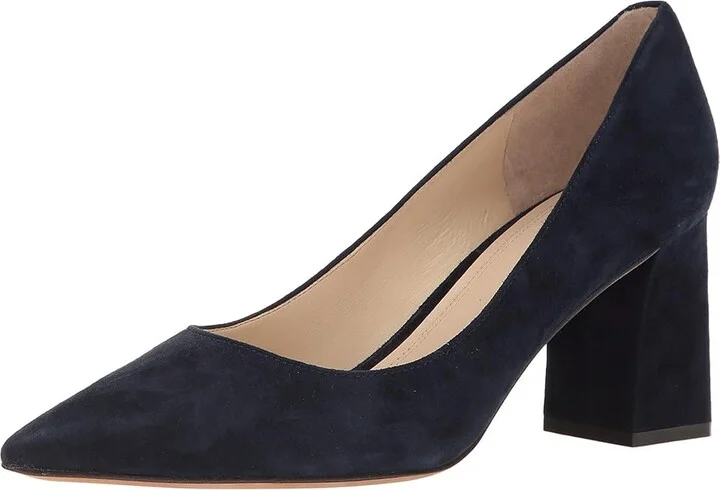 Marc Fisher LTD Zala Pump Women's Shoes Navy Suede : 5 M - Image 2