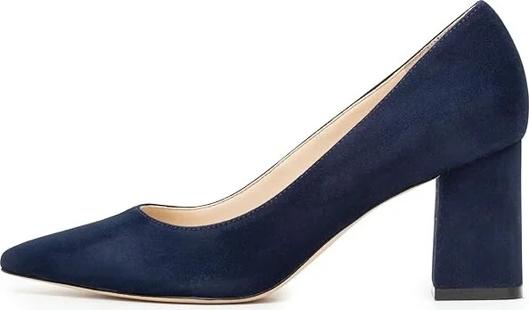 Marc Fisher LTD Zala Pump Women's Shoes Navy Suede : 5 M - Image 7