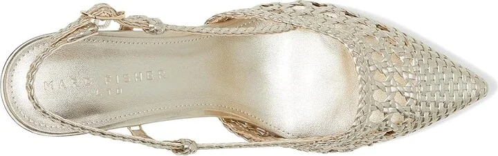 Marc Fisher LTD Zunnie Women's Shoes Gold Leather : 7.5 M - Image 2
