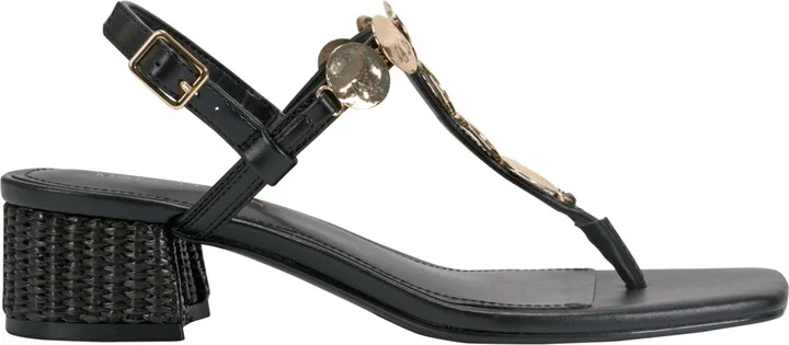 Marc Fisher Women's Caylie Embellished T-Strap Block Heel Sandals - Image 2
