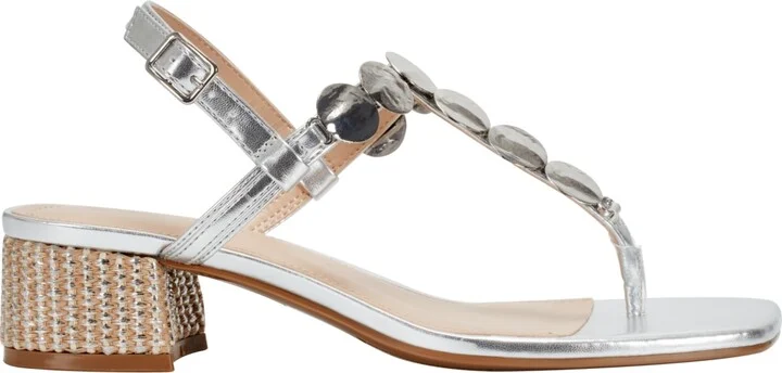 Marc Fisher Women's Caylie Embellished T-Strap Block Heel Sandals - Image 6