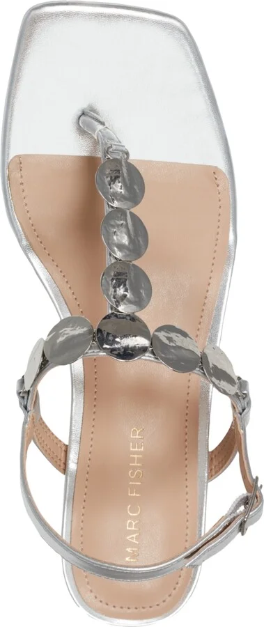 Marc Fisher Women's Caylie Embellished T-Strap Block Heel Sandals - Image 8