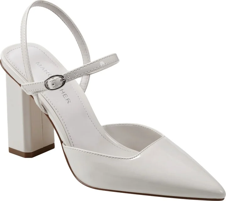 Marc Fisher Women's Doster Block Heel Pointy Toe Dress Pumps