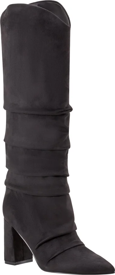 Marc Fisher Women's Fadora High Shaft Block Heel Knee High Dress Boots