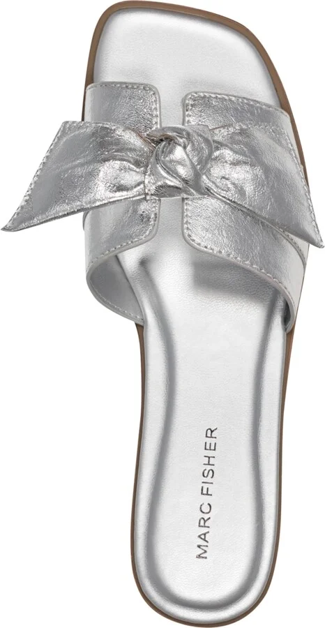 Marc Fisher Women's Finey Square Toe Slip-On Flat Sandals - Image 8