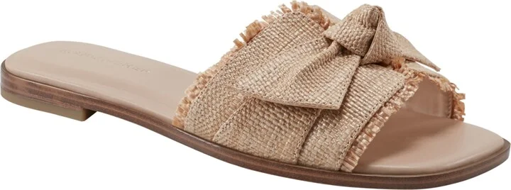 Marc Fisher Women's Fineya Bow Flat Slide Sandals