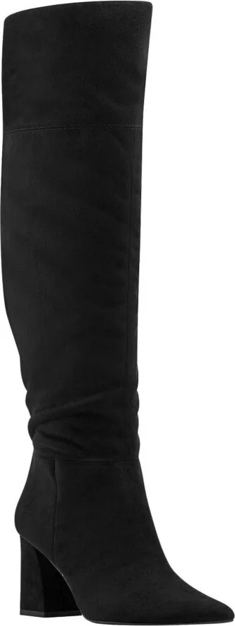 Marc Fisher Women's Garwin Block Heel Pointy Toe Wide Calf Dress Boots