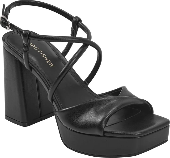 Marc Fisher Women's Glady Crisscross High Block Heel Platform Sandals - Image 10