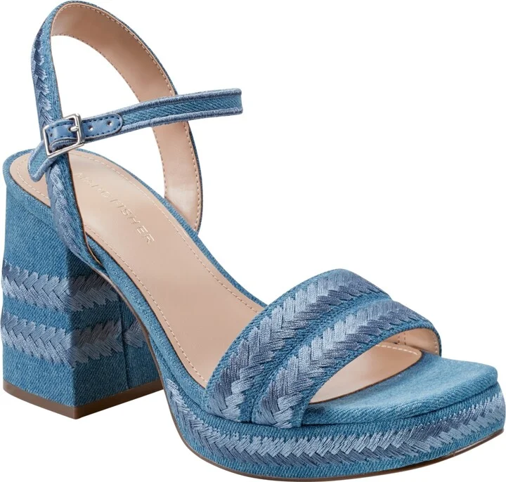Marc Fisher Women's Honnia Square Toe Dress Sandals