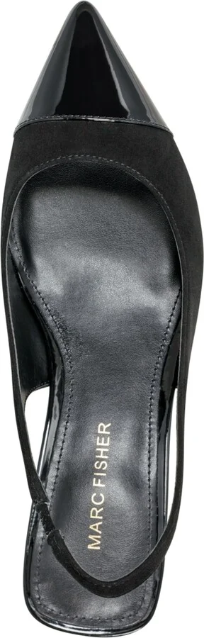 Marc Fisher Women's Laglie Pointy Toe Dress Slingback Pumps - Silver/Black Multi - Image 8