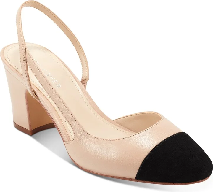 Marc Fisher Women's Laynie Slingback Pumps - Natural, Black