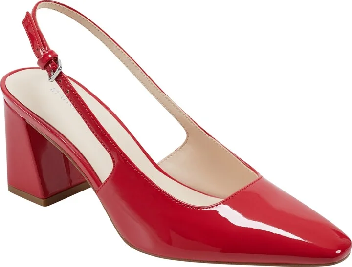 Marc Fisher Women's Lethe Block Heel Pointy Toe Dress Pumps