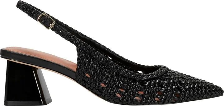 Marc Fisher Women's Lulia Woven Block Heel Slingback Pumps - Image 2