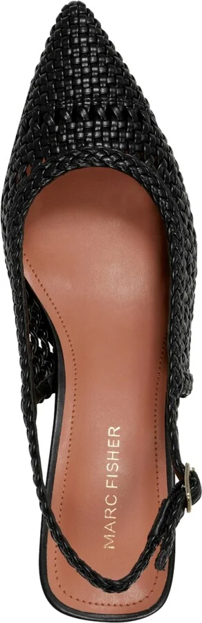 Marc Fisher Women's Lulia Woven Block Heel Slingback Pumps - Image 4