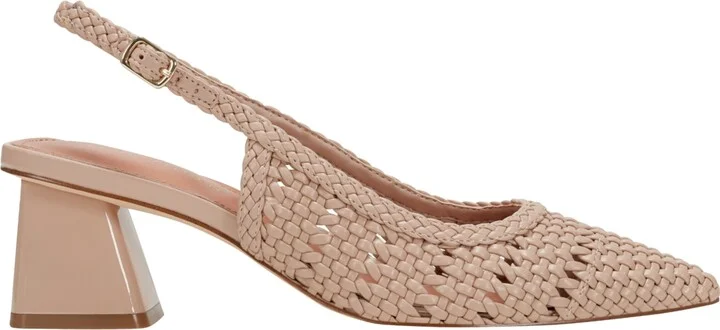 Marc Fisher Women's Lulia Woven Block Heel Slingback Pumps - Image 6