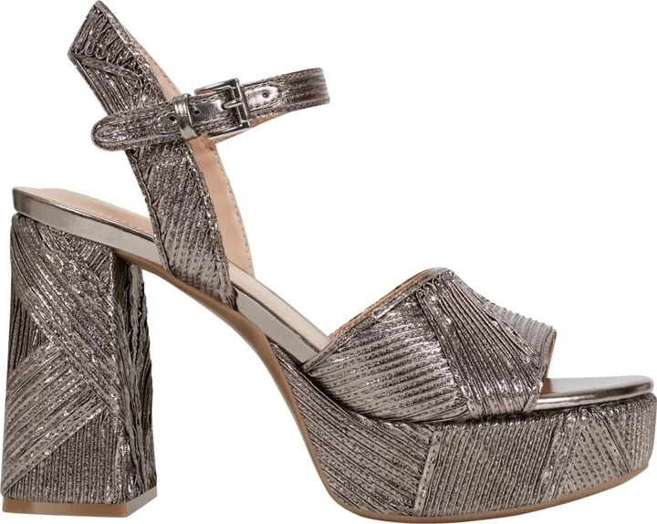 Marc Fisher Women's Seleny Metallic High Block Heel Platform Sandals - Image 2