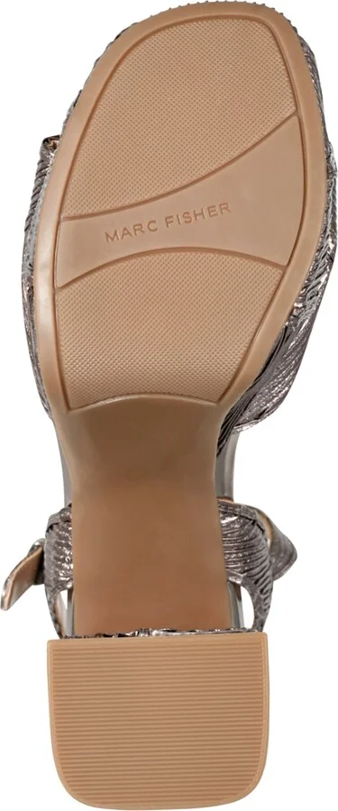 Marc Fisher Women's Seleny Metallic High Block Heel Platform Sandals - Image 5