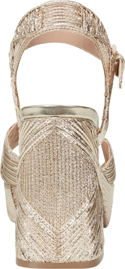 Marc Fisher Women's Seleny Metallic High Block Heel Platform Sandals - Image 7