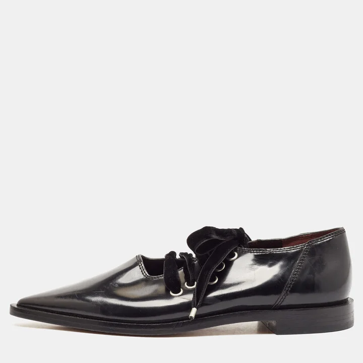 Marc Jacobs Black Patent Leather Derby Size 36.5