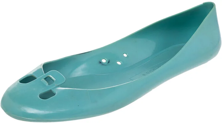 Marc Jacobs Blue Rubber Ballet Flats Size 38