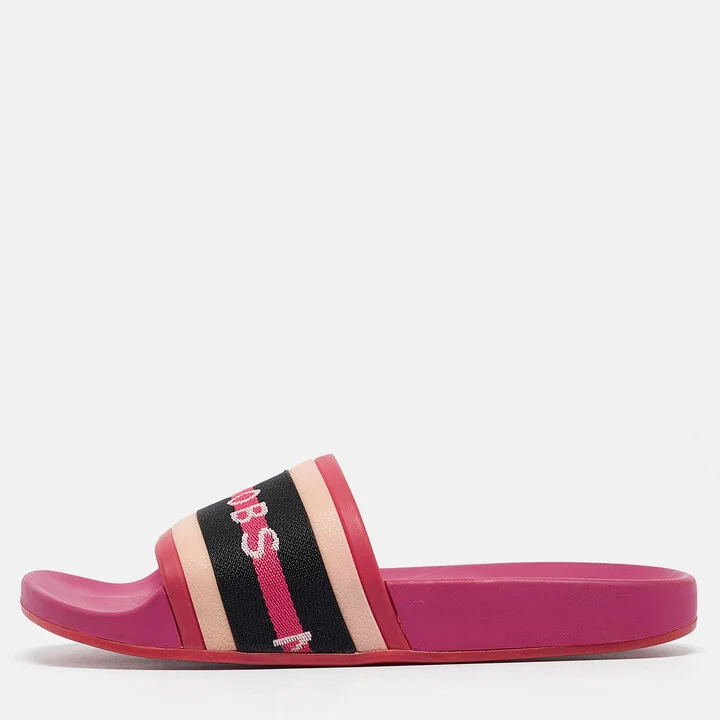 Marc Jacobs Multicolor Rubber Flat Slides Size 39