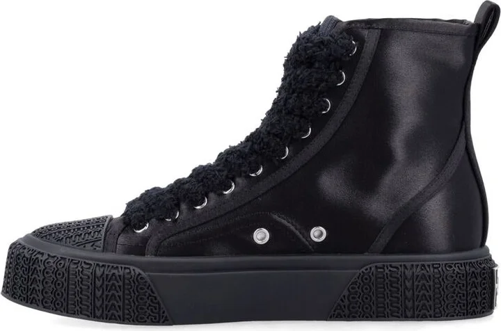 Marc Jacobs The High Top Black Satin Woman'S Sneakers - Image 3