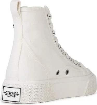 Marc Jacobs 'The High Top' White Canvas Sneakers - Image 2