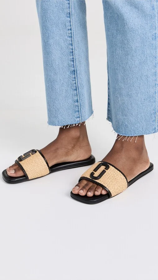 Marc Jacobs The J Marc Raffia Sandals - Image 5