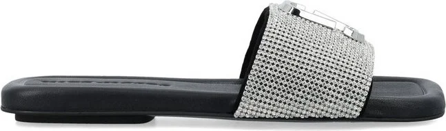 Marc Jacobs The Rhinestone J Marc Slip-On Sandals