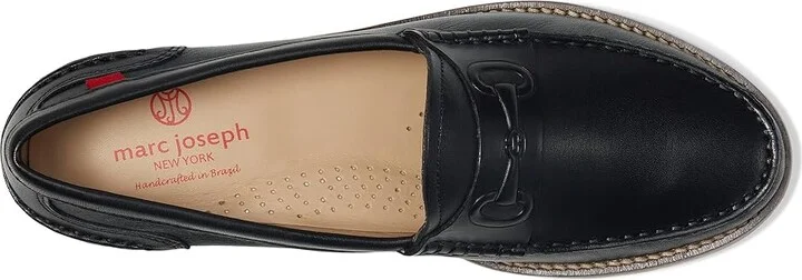 Marc Joseph New York Academy Park Women's Flat Shoes Black Brushed Napa : 8 M, Leather - Image 2