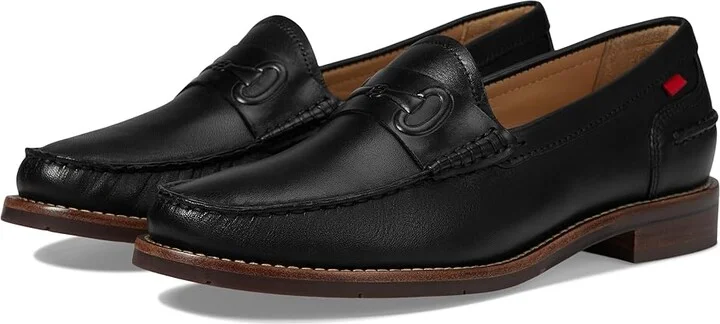 Marc Joseph New York Academy Park Women's Flat Shoes Black Brushed Napa : 8 M, Leather