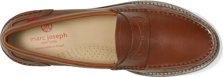 Marc Joseph New York Academy Park Women's Flat Shoes Cognac Brushed Napa : 7.5 M, Leather - Image 2