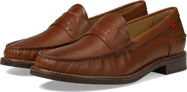 Marc Joseph New York Academy Park Women's Flat Shoes Cognac Brushed Napa : 7.5 M, Leather