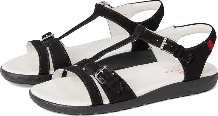 Marc Joseph New York Bleecker Street Sandals Women's Sandals Black Italo Grainy : 10 M, Leather