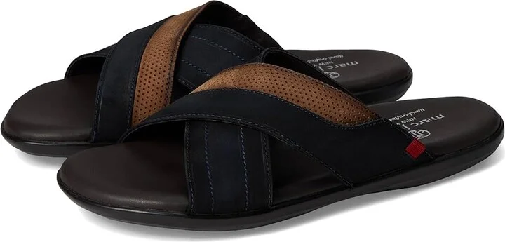 Marc Joseph New York Boone Ave Men's Lace Up Wing Tip Shoes Navy Nobuck : 13 M, Leather