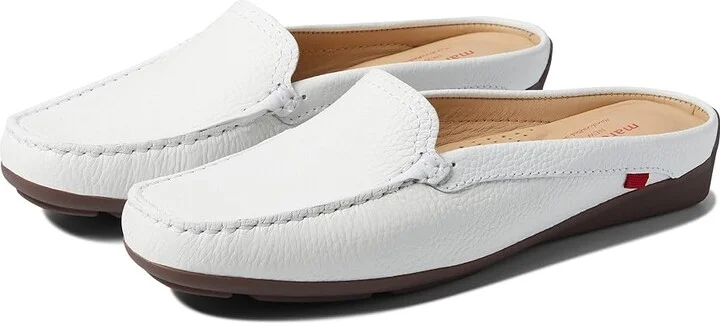 Marc Joseph New York Briarwood Court Women's Shoes White Grainy : 6 M, Leather